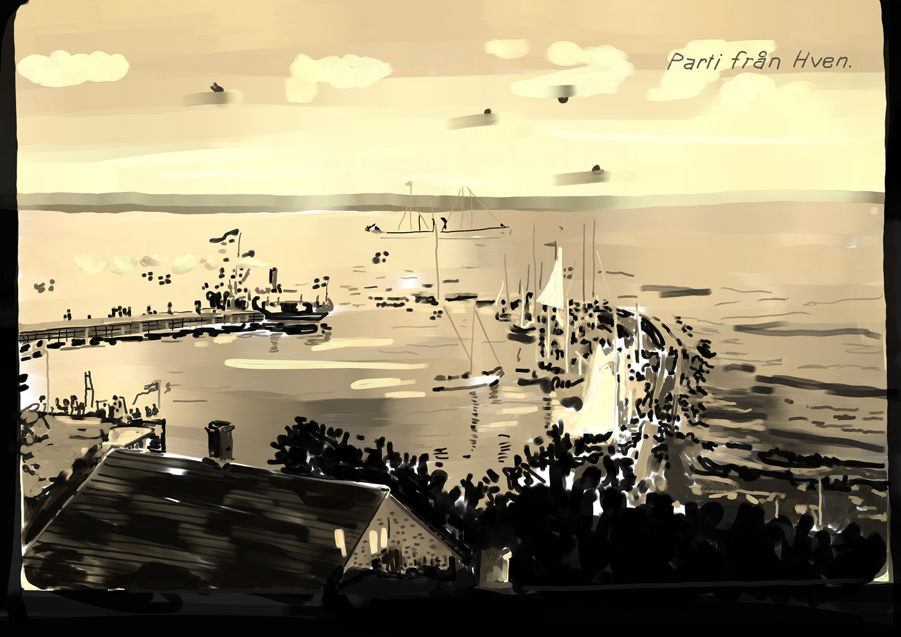 Insel Ven, Hafen, um 1909 Insel Ven, Hafen, um 1909