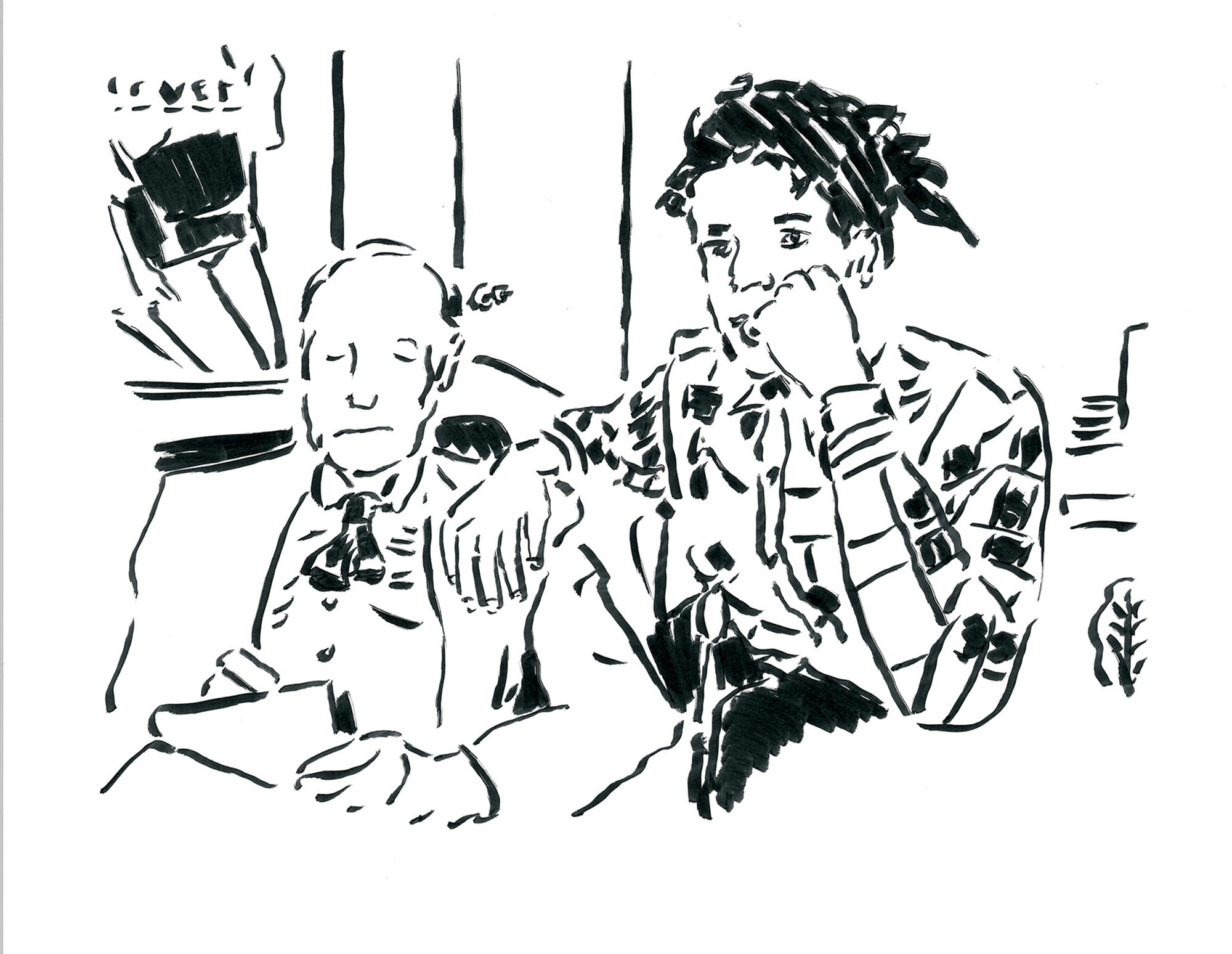 William S. Burroughs und Jean Michel Basquiat, 1986 William S. Burroughs und Jean Michel Basquiat, 1986